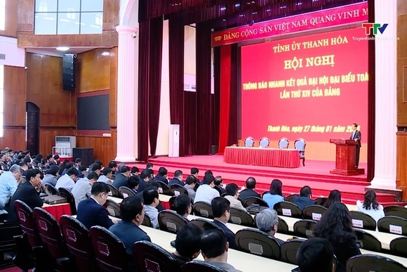 Bí thư Tỉnh ủy Nguyễn Doãn Anh thông báo nhanh kết quả Đại hội đại biểu toàn quốc lần thứ XIV của Đả