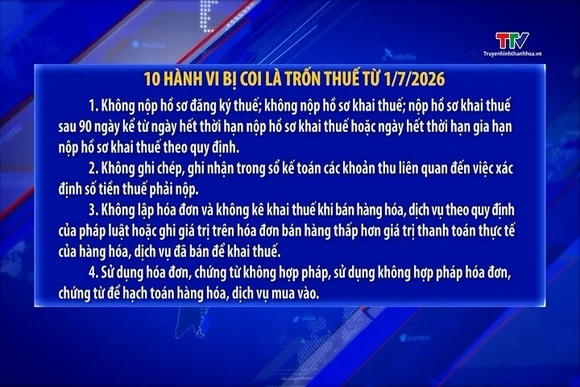 10 hành vi bị coi là trốn thuế từ 1/7/2026