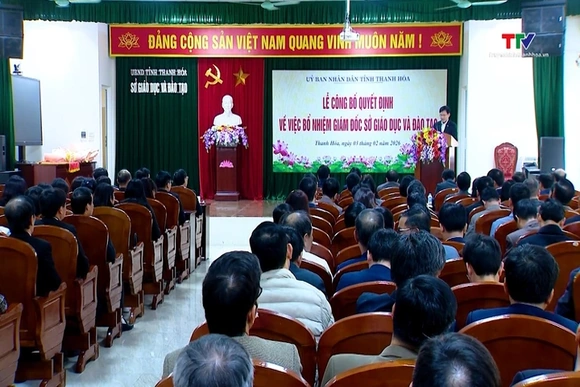 Công bố quyết định bổ nhiệm Giám đốc sở Giáo dục và Đào tạo Thanh Hóa