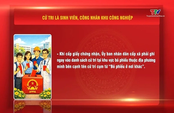 Cử tri sinh viên, công nhân đang học tập và làm việc xa nơi thường trú thì tham gia bỏ phiếu như thế