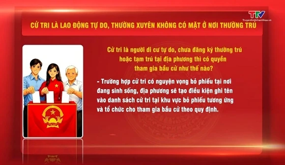 Cử tri là lao động tự do, thường xuyên không có mặt ở nơi thường trú thì bầu cử thế nào?