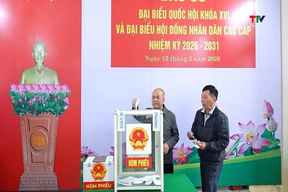 Xã Vĩnh Lộc tiến hành bỏ phiếu bầu cử đại biểu Quốc hội và HĐND các cấp, nhiệm kỳ 2026 - 2031