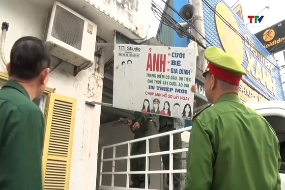 Công an phường Quảng Phú tiếp tục duy trì đảm bảo trật tự đô thị