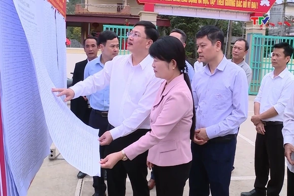 Phó Chủ tịch Thường trực UBND tỉnh Mai Xuân Liêm kiểm tra công tác chuẩn bị bầu cử tại các địa phươn