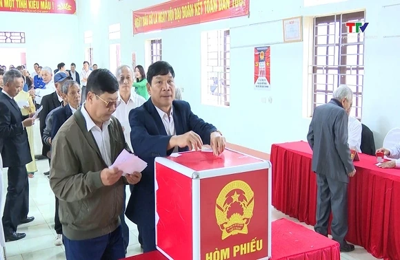 Xã Cẩm Tân: 100%cử tri tham gia bầu cử đại biểu Quốc hội và HĐND các cấp
