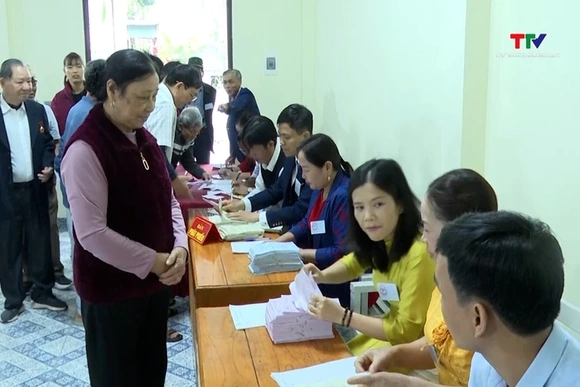 Xã Thọ Lập: Hơn 19 nghìn cử tri đi bầu cử đại biểu Quốc hội và HĐND các cấp