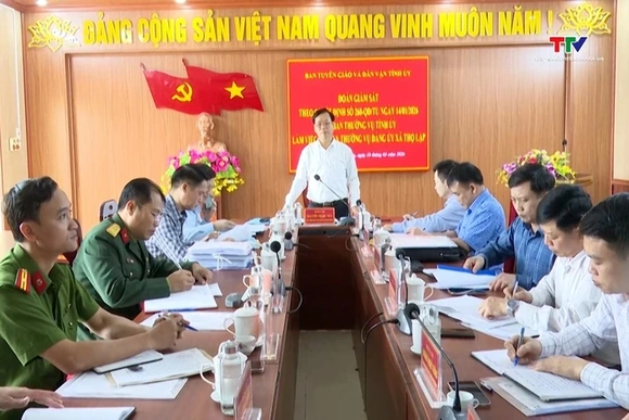 Giám sát thực hiện Kết luận số 01 của Bộ Chính trị tại xã Thọ Lập