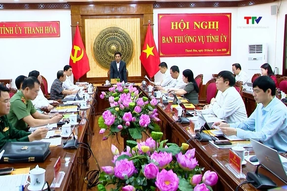 Hội nghị Ban Thường vụ Tỉnh ủy ngày 20/3/2026