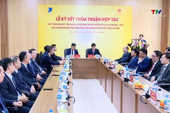Thanh Hóa và Tập đoàn Bưu chính Viễn thông Việt Nam ký kết thỏa thuận hợp tác