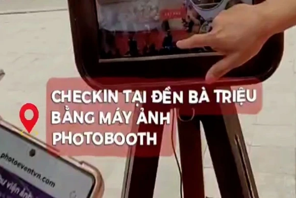 Checkin miễn phí bằng máy chụp ảnh Photobooth tại Lễ hội Đền Bà Triệu năm 2026