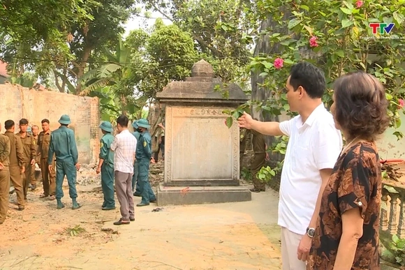 Xã Thọ Phú vào cuộc bảo vệ bia cổ có niên đại 300 năm