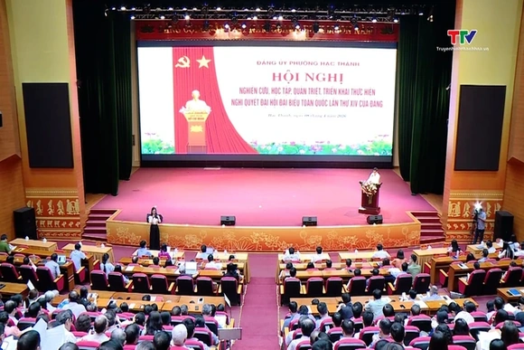 Phường Hạc Thành quán triệt, triển khai thực hiện Nghị quyết Đại hội đại biểu toàn quốc lần thứ XIV 