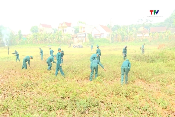 Ban Chỉ huy Quân sự xã Cẩm Tân ra quân làm công tác dân vận