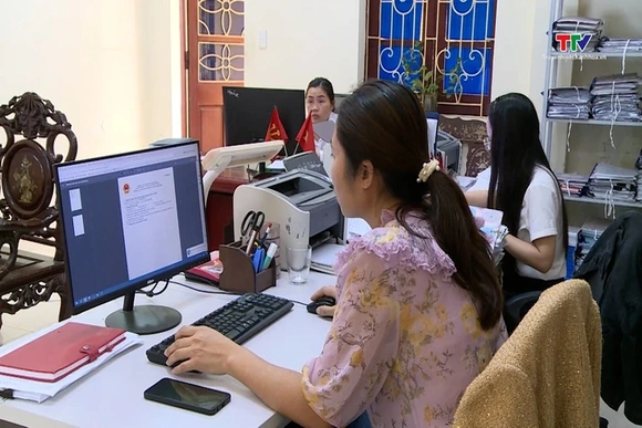 Xã Thiệu Hóa đẩy nhanh tiến độ làm giầu, làm sạch cơ sở dữ liệu về đất đai