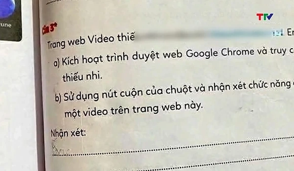 Công an vào cuộc vụ vở bài tập tin học lớp 3 bị cài link web đen