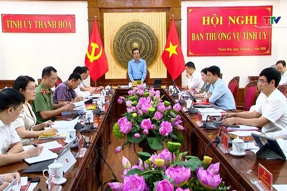 Hội nghị Ban thường vụ Tỉnh ủy ngày 28/4/2026