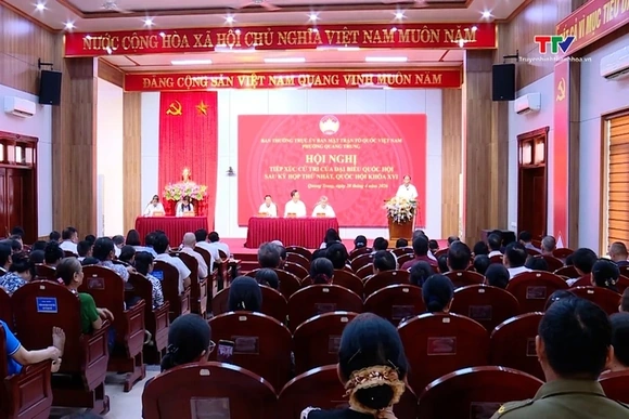 Đoàn ĐBQH tỉnh Thanh Hoá tiếp xúc cử tri xã Ba Đình và phường Quang Trung