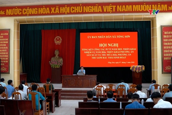 Xã Tống Sơn tổng kết công tác phòng chống thiên tai và triển khai vụ thu mùa