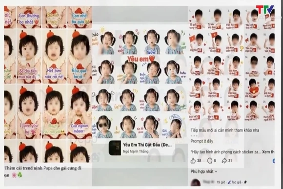 Cảnh báo rủi ro từ trend tạo sticker cho con bằng AI
