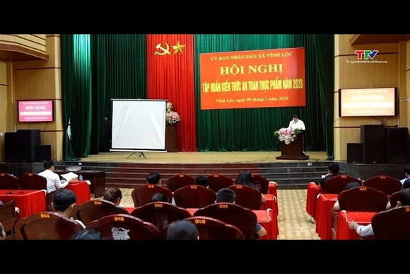 Xã Vĩnh Lộc tổ chức tập huấn kiến thức an toàn thực phẩm năm 2026