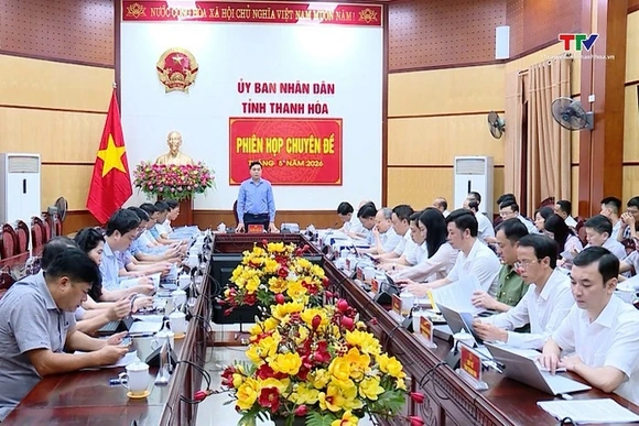 Phiên họp chuyên đề tháng 5 của UBND tỉnh