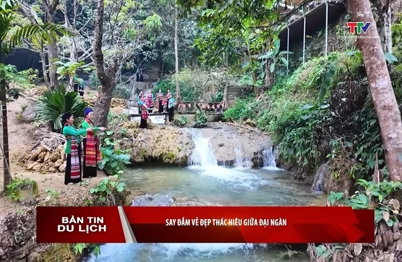 Say đắm vẻ đẹp thác Hiêu giữa đại ngàn