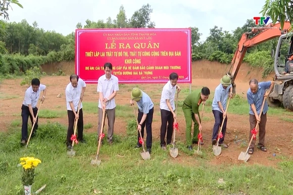 Xã Quý Lộc khởi công dự án cải tạo, nâng cấp vỉa hè