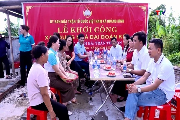 Xã Quảng Bình khởi công xây dựng nhà đại đoàn kết cho hộ có hoàn cảnh khó khăn