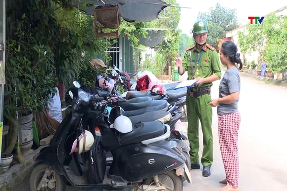 Siết chặt quản lý các bãi trông giữ xe trên địa bàn xã Triệu Sơn