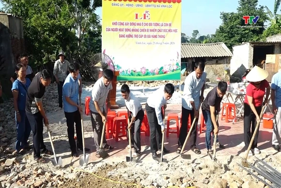 Xã Vĩnh Lộc: Khởi công xây dựng nhà ở cho con đẻ người hoạt động kháng chiến bị nhiễm chất độc hóa h