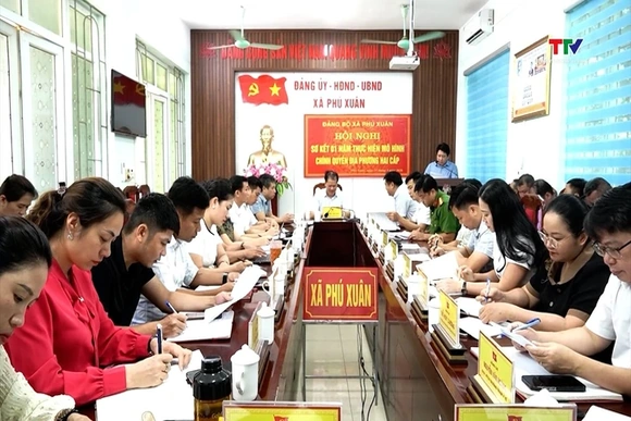 Xã Phú Xuân chuyển biến tích cực sau 1 năm thực hiện mô hình chính quyền 2 cấp