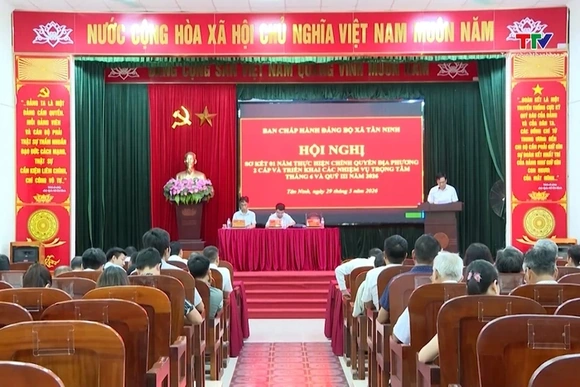 Xã Tân Ninh sơ kết 1 năm thực hiện chính quyền địa phương 2 cấp