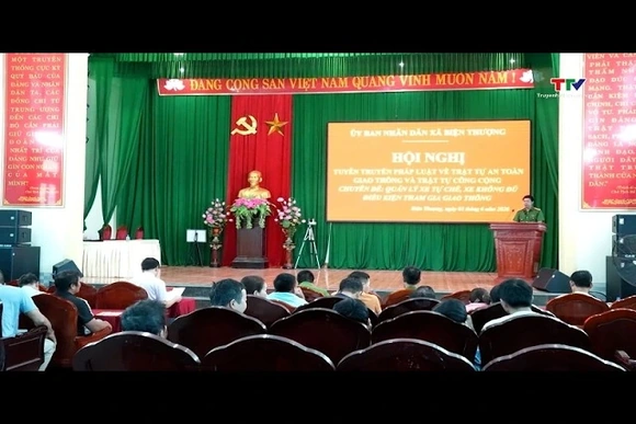 Biện Thượng tuyên truyền pháp luật về trật tự an toàn giao thông