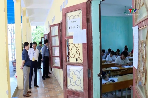 Ban chỉ đạo thi tỉnh Thanh Hoá kiểm tra công tác tổ chức thi tuyển sinh vào lớp 10