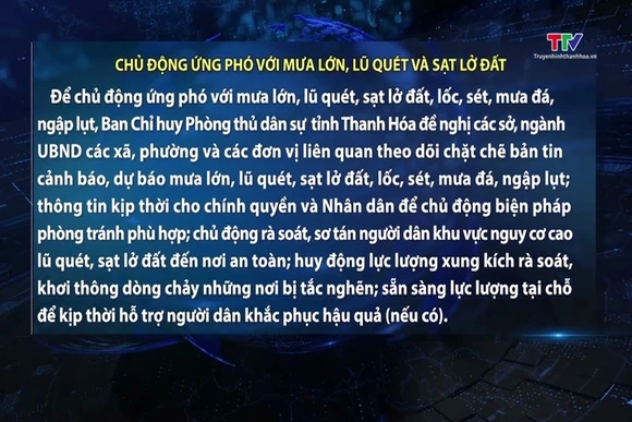 Chủ động ứng phó với mưa lớn, lũ quét và sạt lở đất