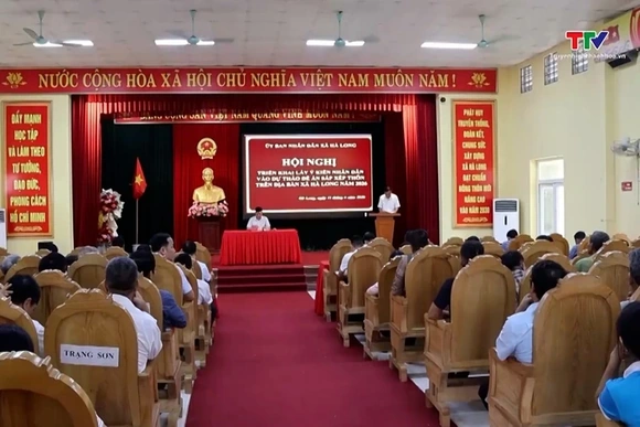 Xã Hà Long triển khai lấy ý kiến Nhân dân về sắp xếp thôn