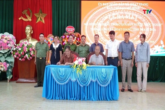 Xã Hoạt Giang ra mắt mô hình “5 không trong quản lý người nước ngoài”