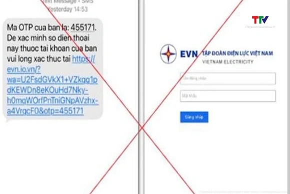 EVN cảnh báo thủ đoạn lừa đảo mới bằng tin nhắn OTP giả mạo
