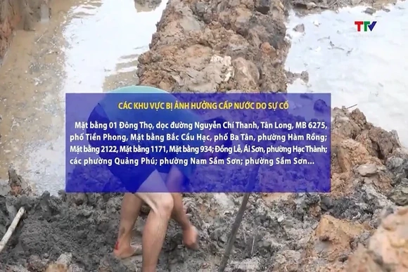 Tập trung khắc phục sự cố đường ống cấp nước