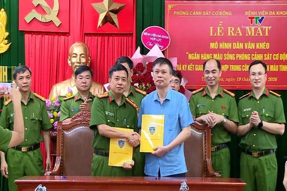 Ra mắt mô hình dân vận khéo “Ngân hàng máu sống Phòng Cảnh sát cơ động”