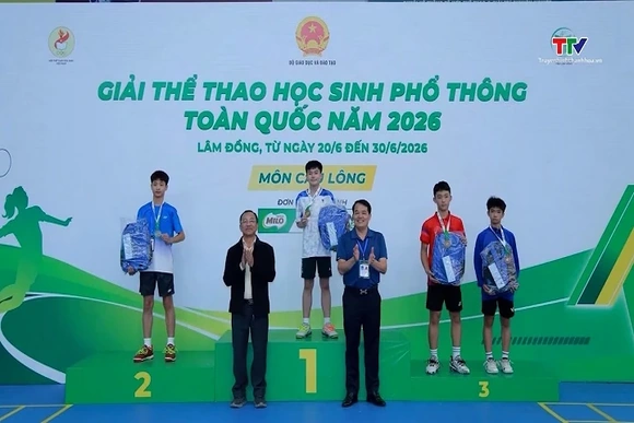 Thanh Hóa giành được 2 Huy chương Vàng tại giải Thể thao học sinh phổ thông toàn quốc năm 2026