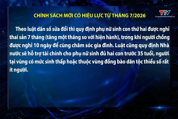 Chính sách mới có hiệu lực từ tháng 7/2026