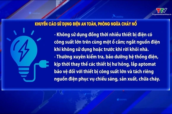 Khuyến cáo sử dụng điện an toàn, phòng ngừa cháy nổ