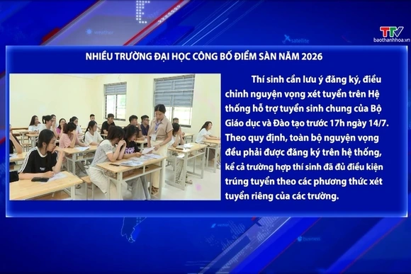 Nhiều trường đại học công bố điểm sàn năm 2026