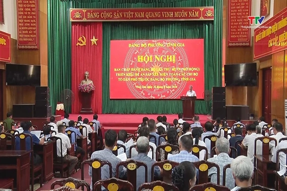 Phường Tĩnh Gia triển khai sắp xếp, kiện toàn các chi bộ tổ dân phố sau sáp nhập