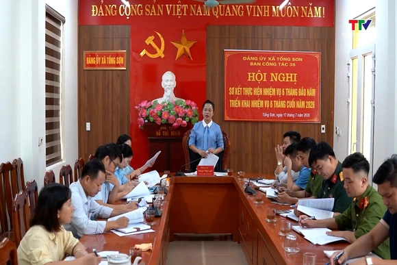 Ban Công tác 35 xã Tống Sơn sơ kết công tác 6 tháng