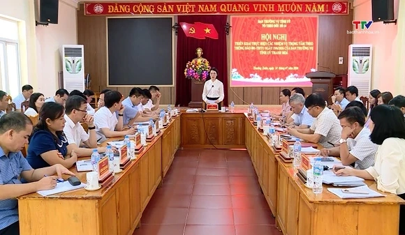 Tổ theo dõi số 14 - Ban Thường vụ Tỉnh ủy làm việc với Đảng ủy 9 xã