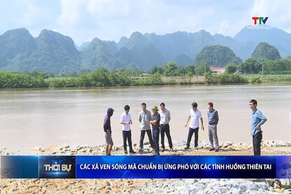 Các xã ven sông Mã chuẩn bị ứng phó với các tình huống thiên tai