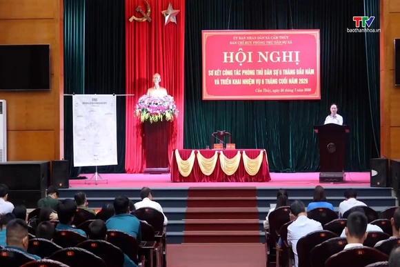 Xã Cẩm Thủy sơ kết công tác phòng thủ dân sự 6 tháng đầu năm 2026