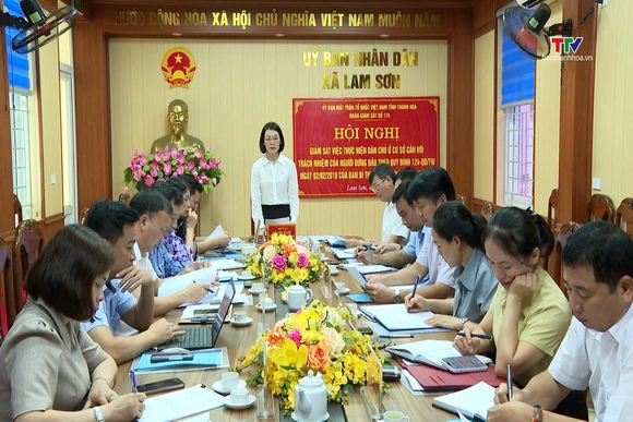 Giám sát việc thực hiện dân chủ ở cơ sở gắn với trách nhiệm  của người đứng đầu tại xã Lam Sơn